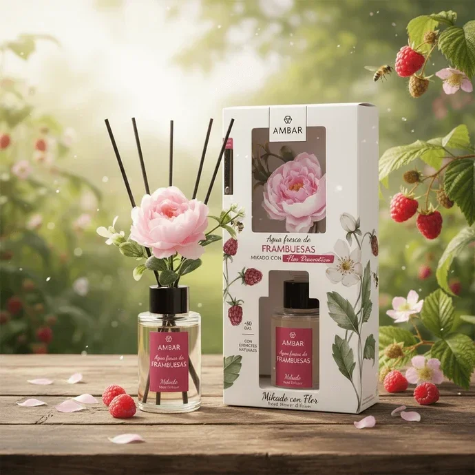 MIKADO AMBAR EAU FRAICHEUR FRAMBOISE