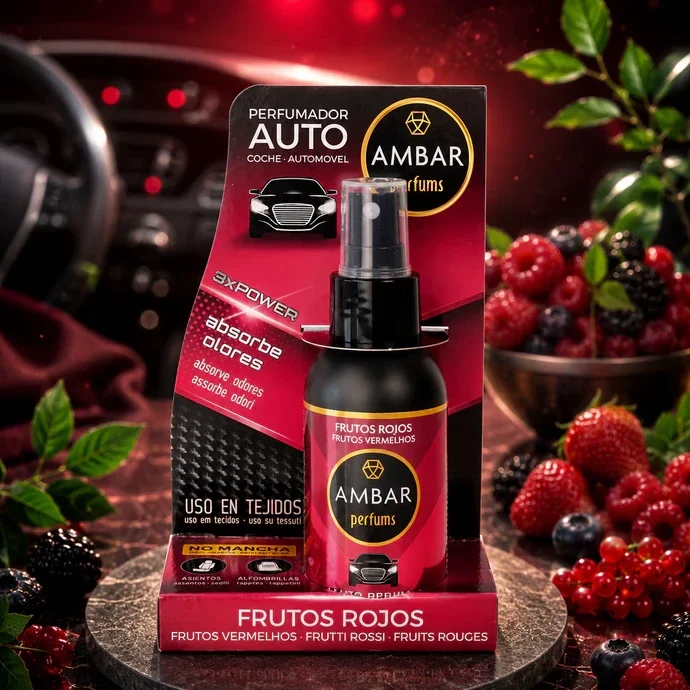 SPRAY DESODORISANT VOITURE FRUITS ROUGES