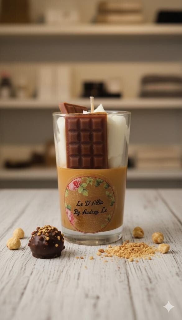 BOUGIE ROCHER PRALINÉ