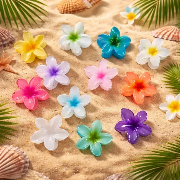 🌺 Pinces à Cheveux XXL Fleur de Monoï
