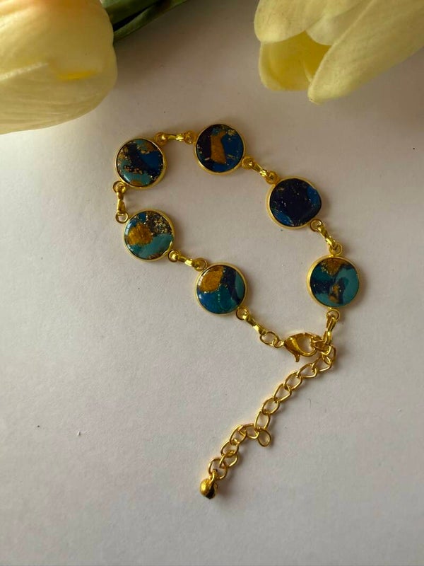 Armband; goldfarben; bunt