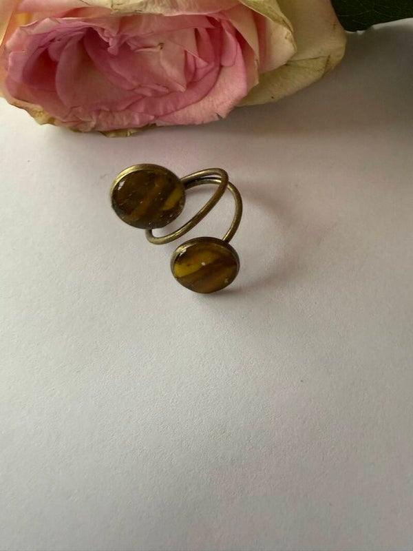 Ring rund bronzefarben; Gelbtöne