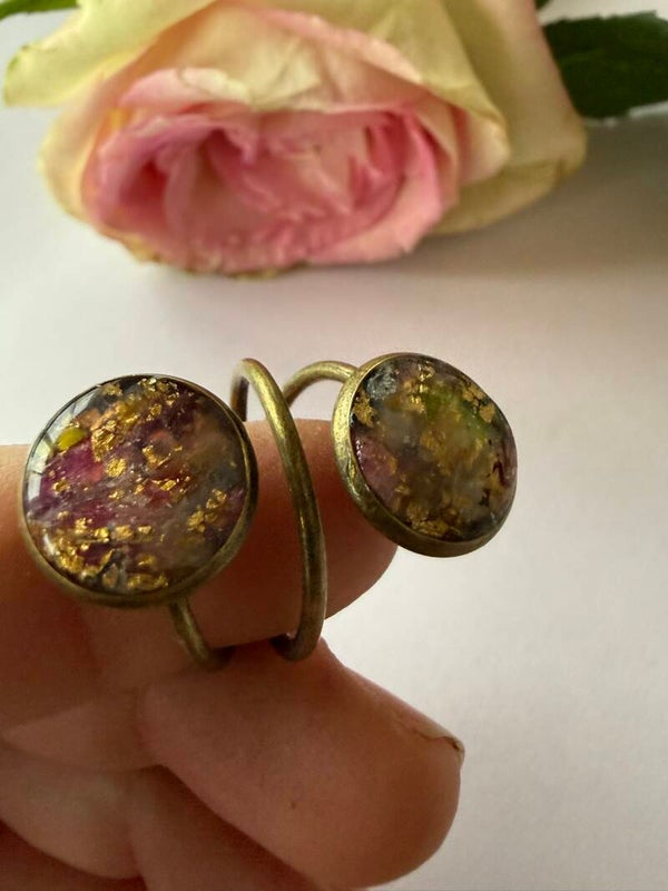 Ring rund bronzefarben; bunt