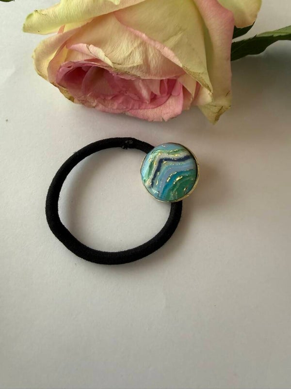 Haarschmuck: Zopfhalter; Haargummi