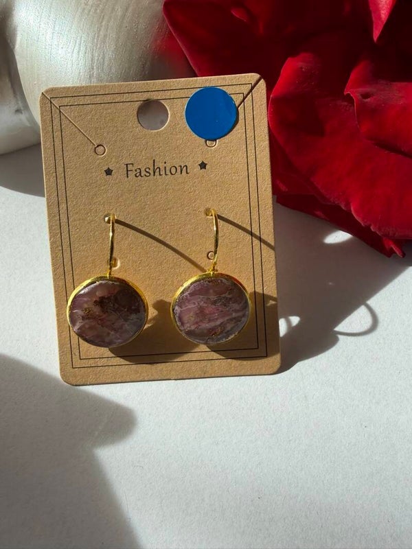 Klappverschluss Hängeohrringe 16mm; goldfarben; rose