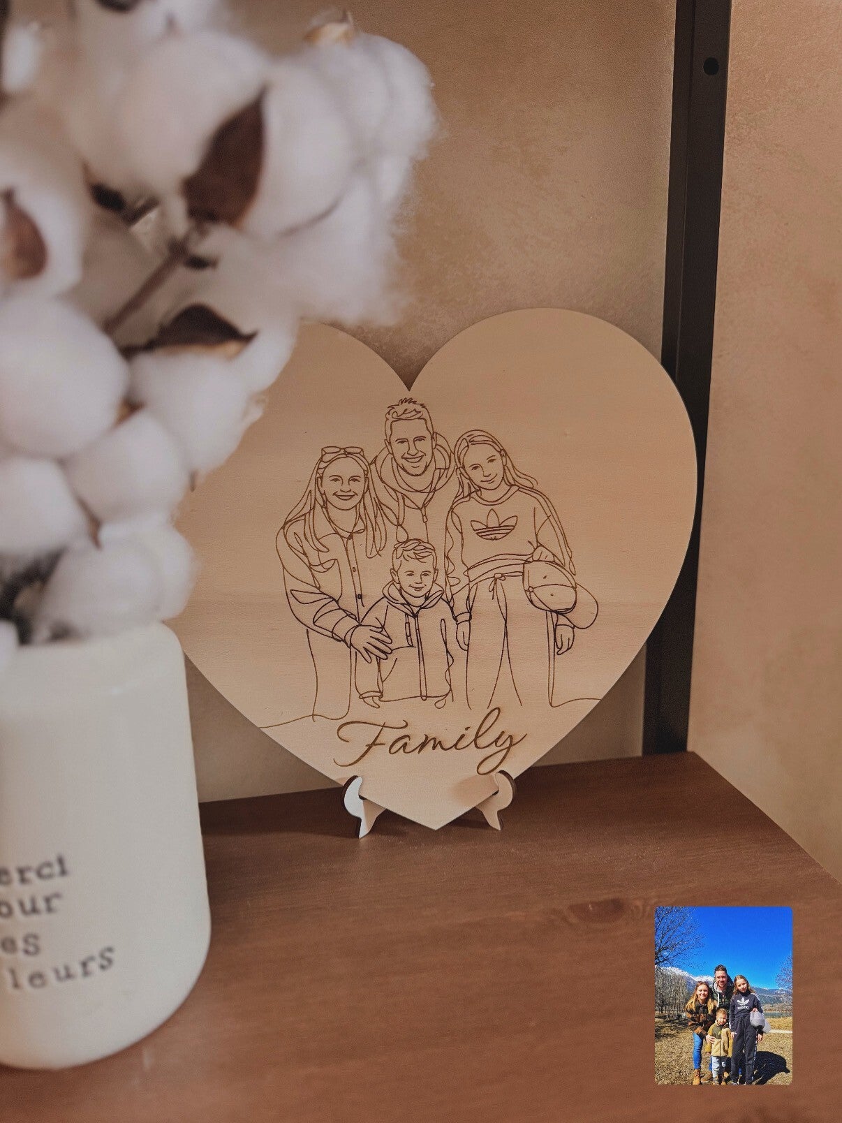 Décoration cœur personnalisée