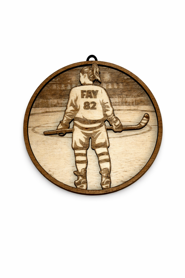 Plaque décorative personnalisée – Joueur de hockey