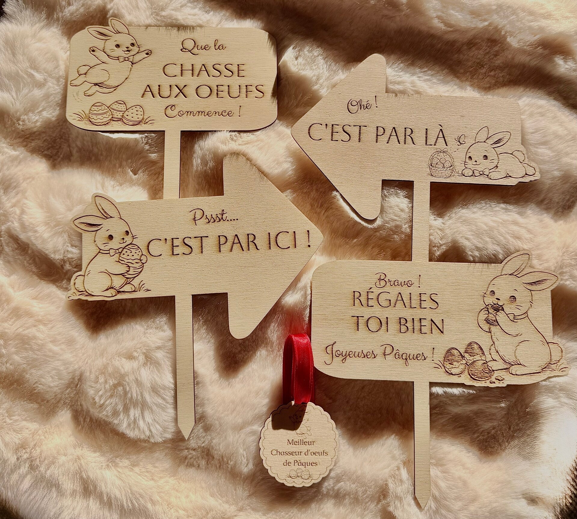 Kit pancartes chasse - Pâques