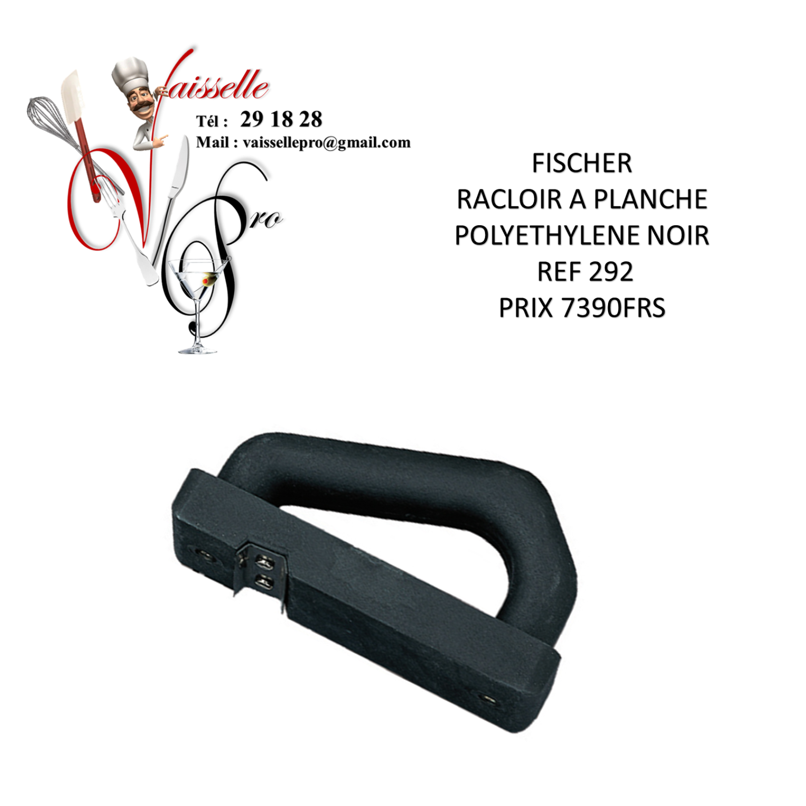 RACLOIR A PLANCHE POLYETHYLENE NOIR