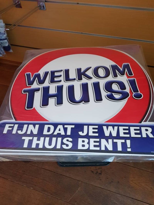 Huldeschild Welkom Thuis