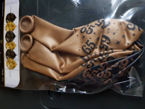 Ballonnen zakje 6 stuks leeftijd 65