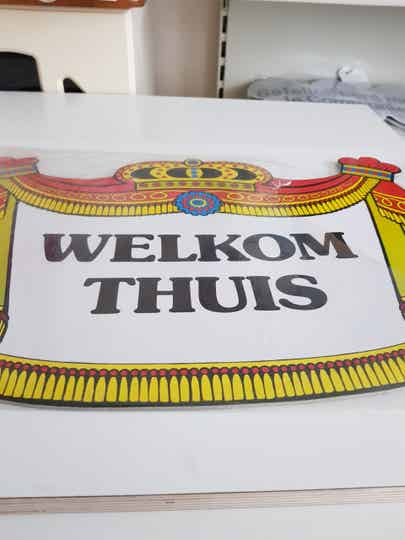 Deurbord welkom thuis