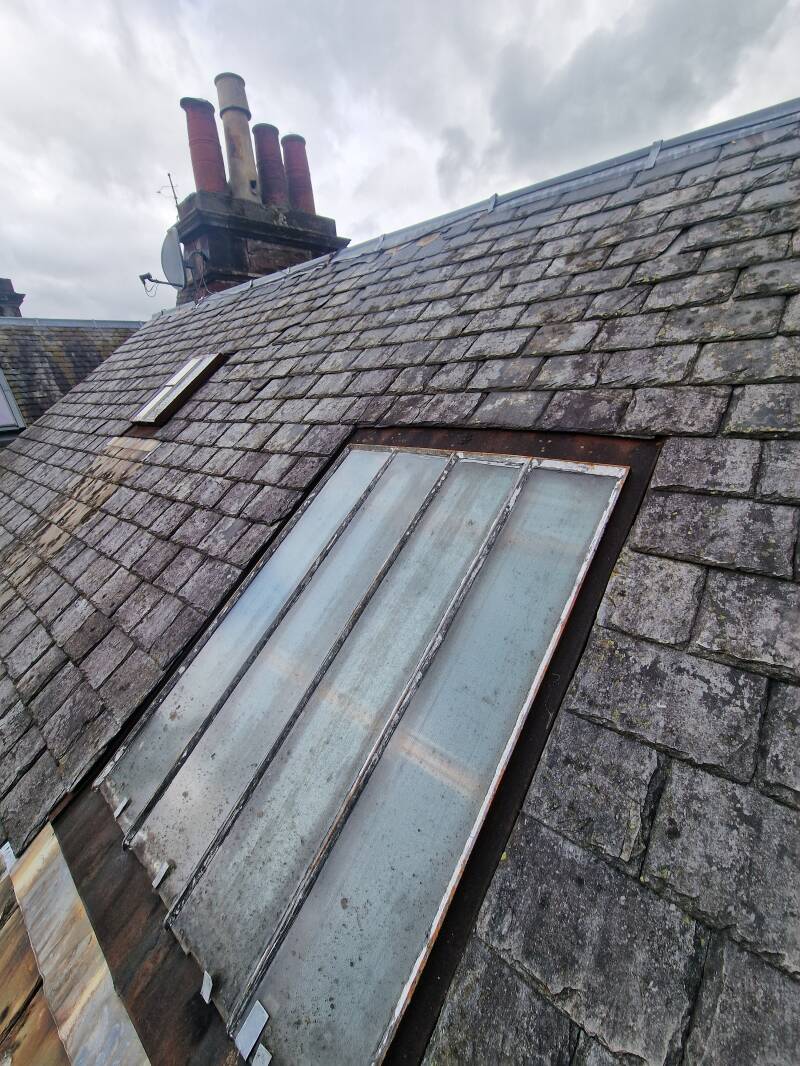 Traditional slate, roof window and chimney repairs in Crieff, Perthshire