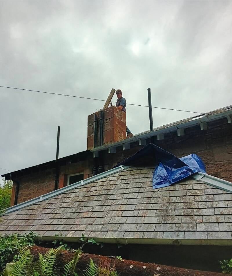 Chimney removal and roof repairs in Crieff
