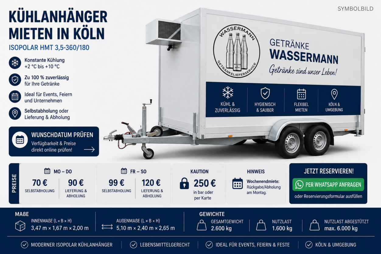 Isopolar HMT 3,5-360/180 Kühlanhänger von Getränke Wassermann