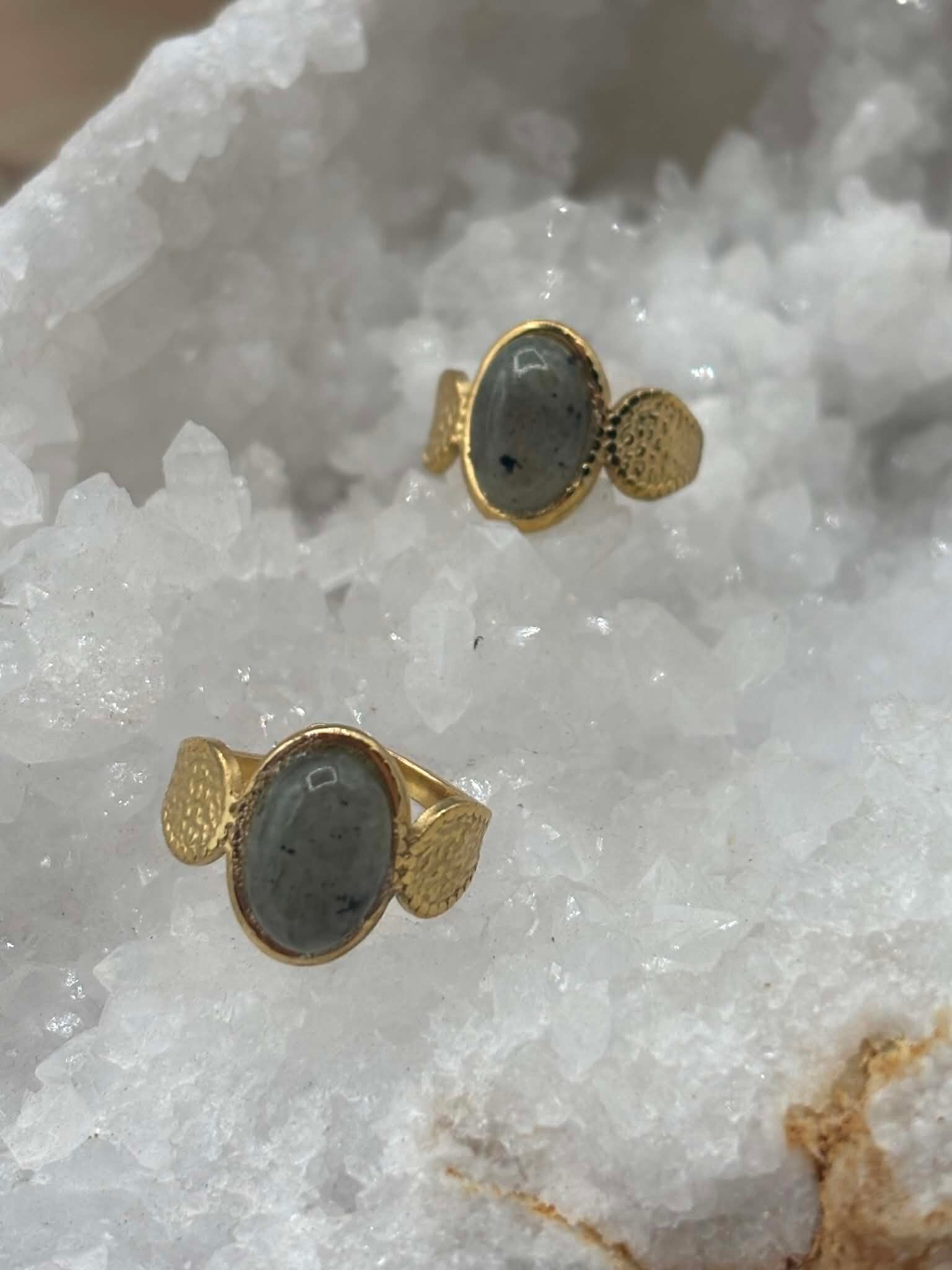 Bague aventurine verte
