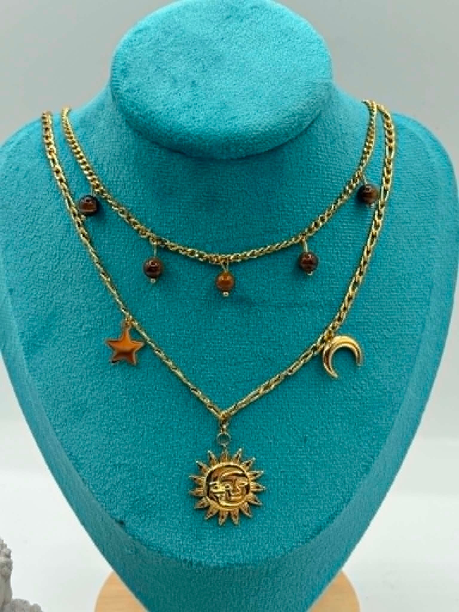 Collier double Oeil de tigre