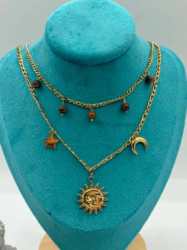 Collier double Oeil de tigre
