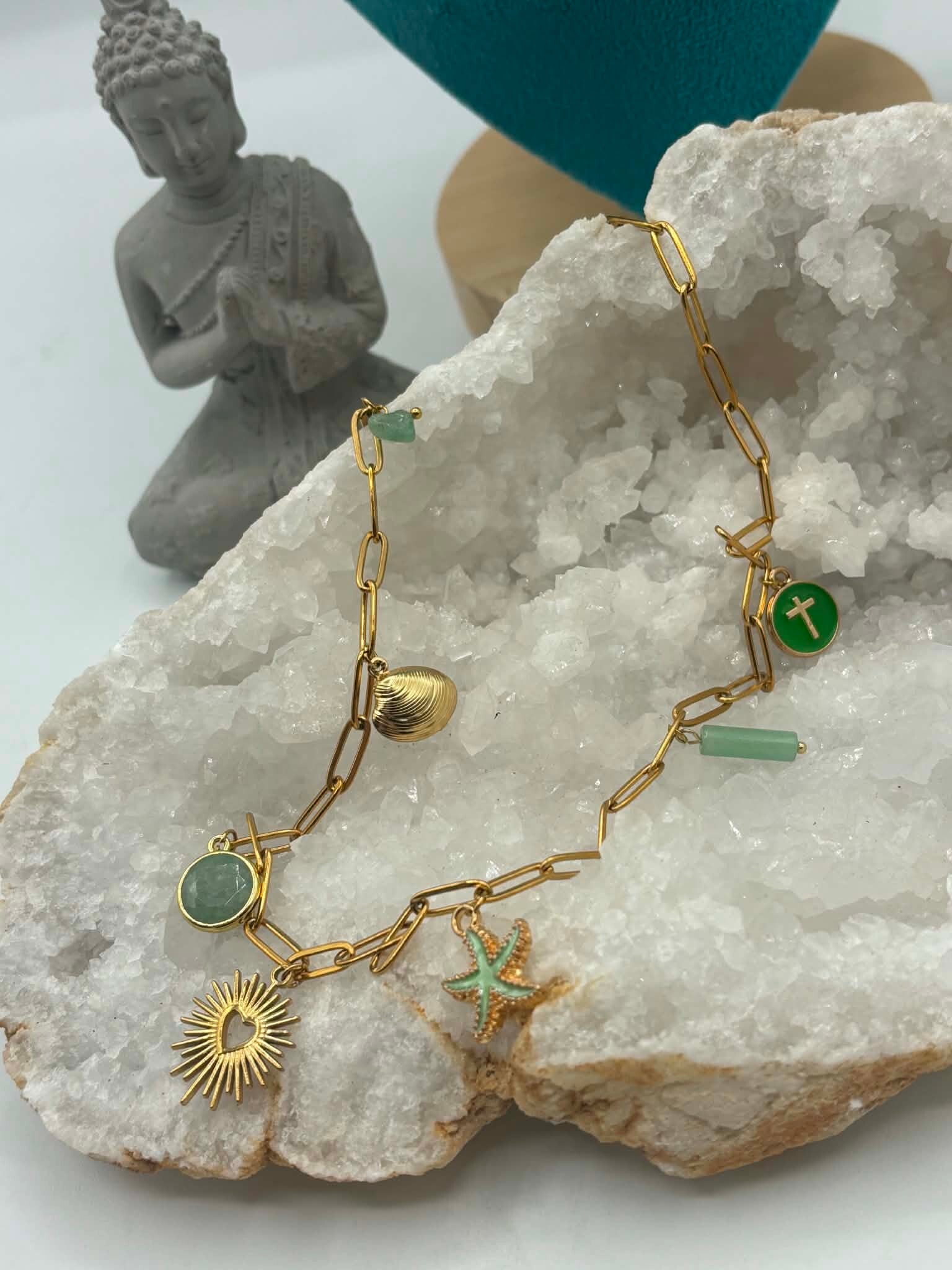 Collier Aventurine verte