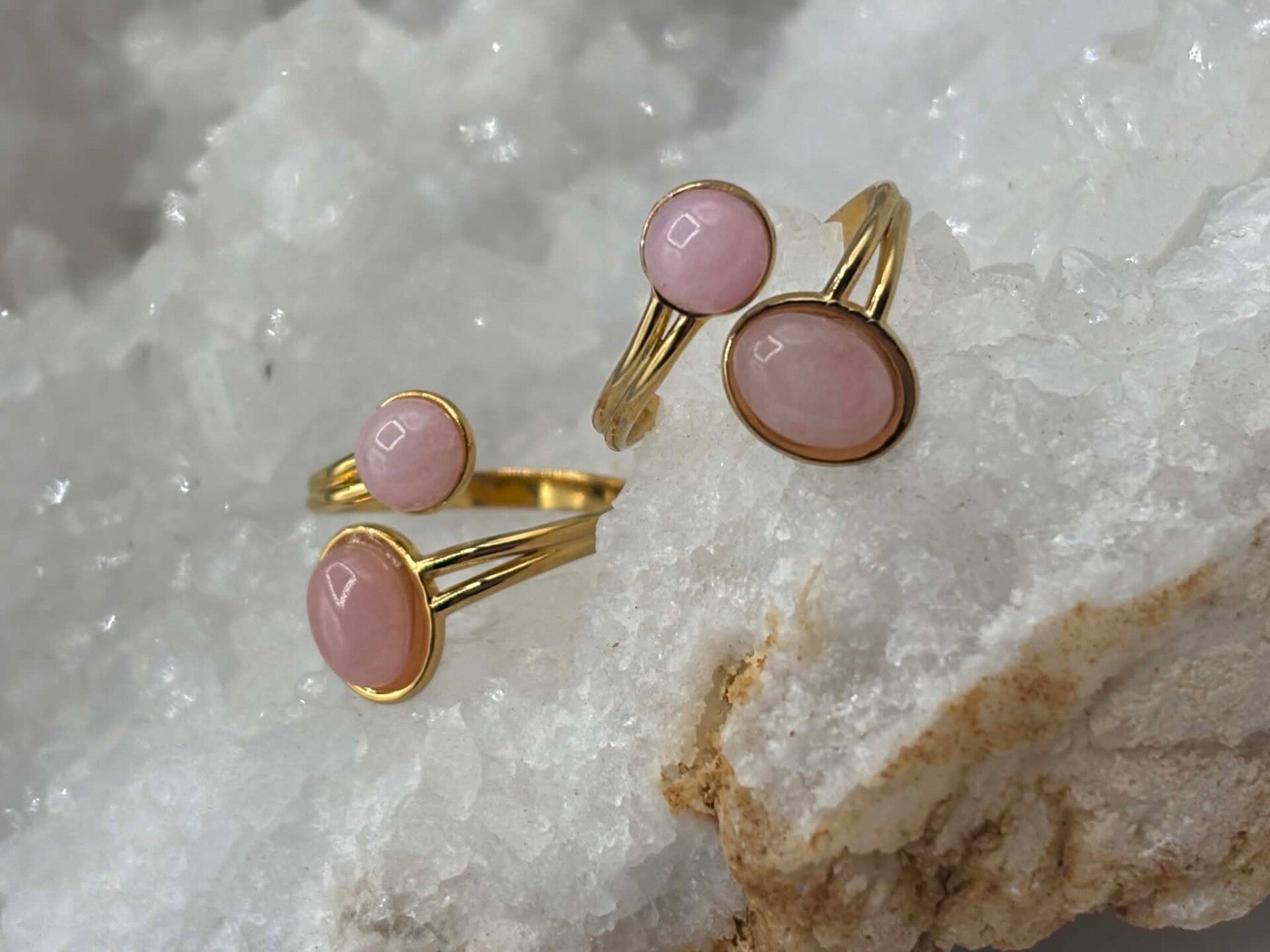 Bague quartz rose