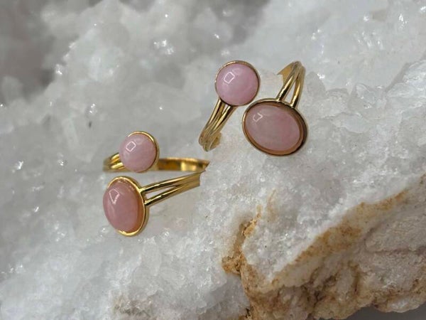 Bague quartz rose