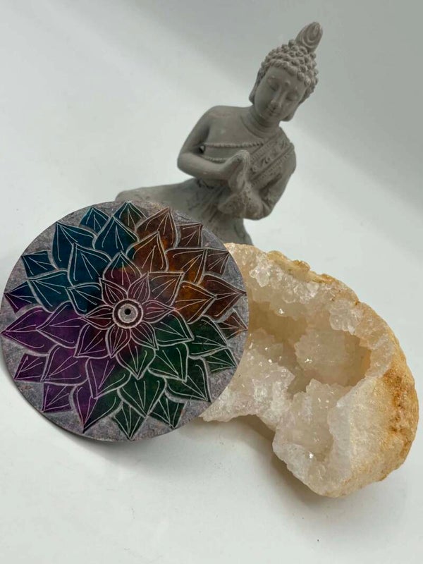 Porte encens mandala fleur de vie
