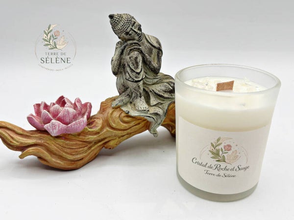 T.S Bougie | Cristal de roche  & Sauge blanche