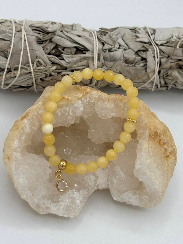 Bracelet en Calcite orange