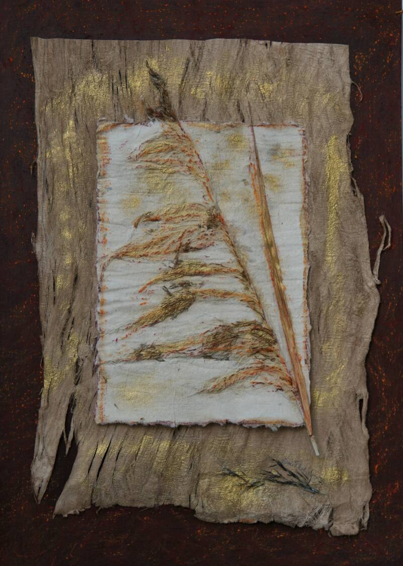 handgeschept papier op schors van de moerbeiboom