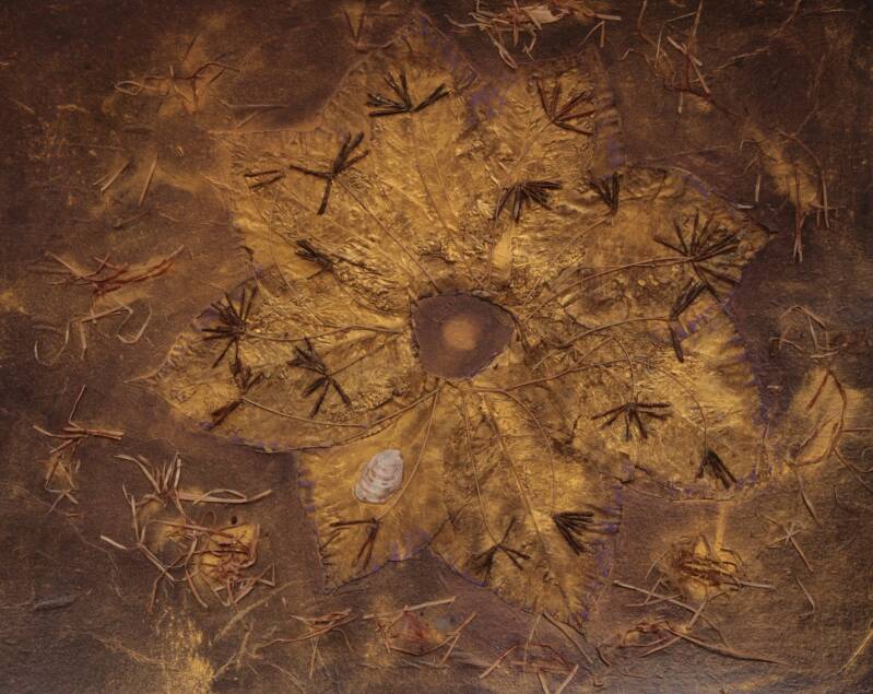 collage met bladeren