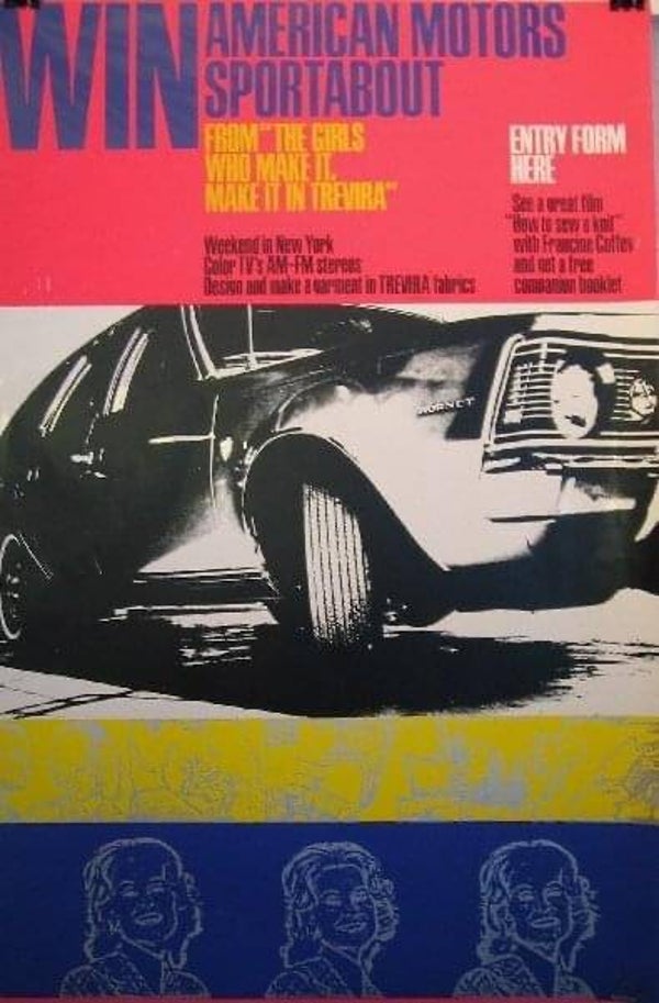 Win American Motors Sportabout Peter Gee signed original silkscreen