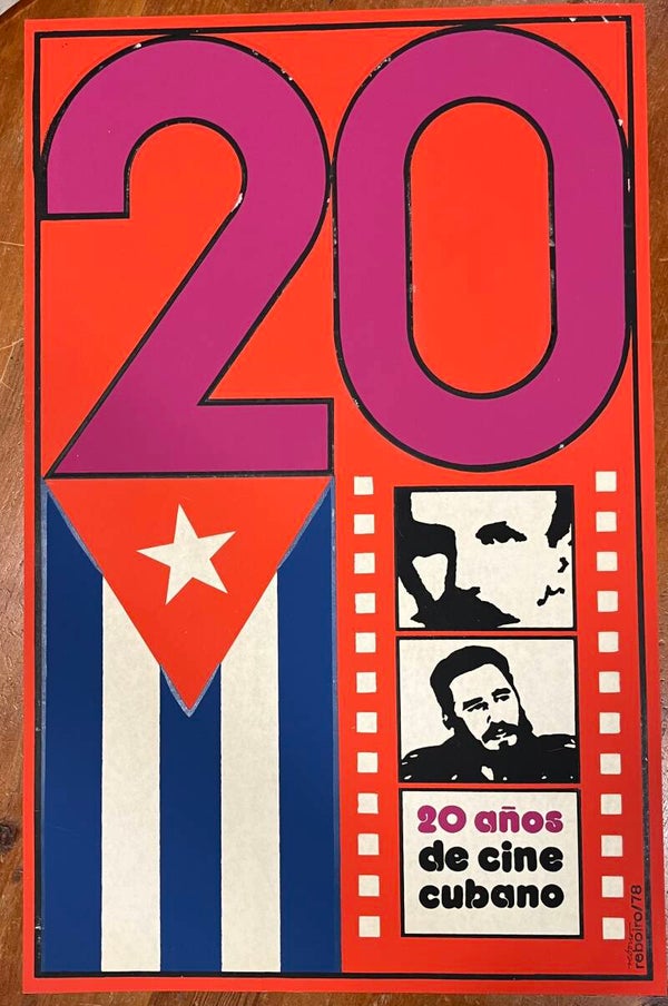 20 Anos de Cinema Cubano 1978 Antonio Reboiro signed silkscreen