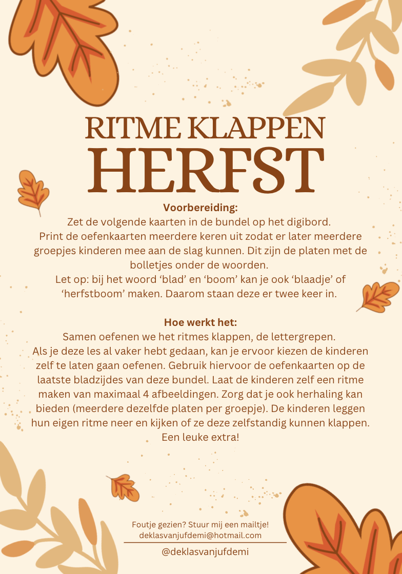 Ritme klappen, herfst