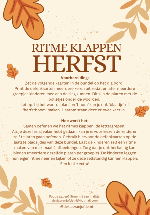 Ritme klappen, herfst