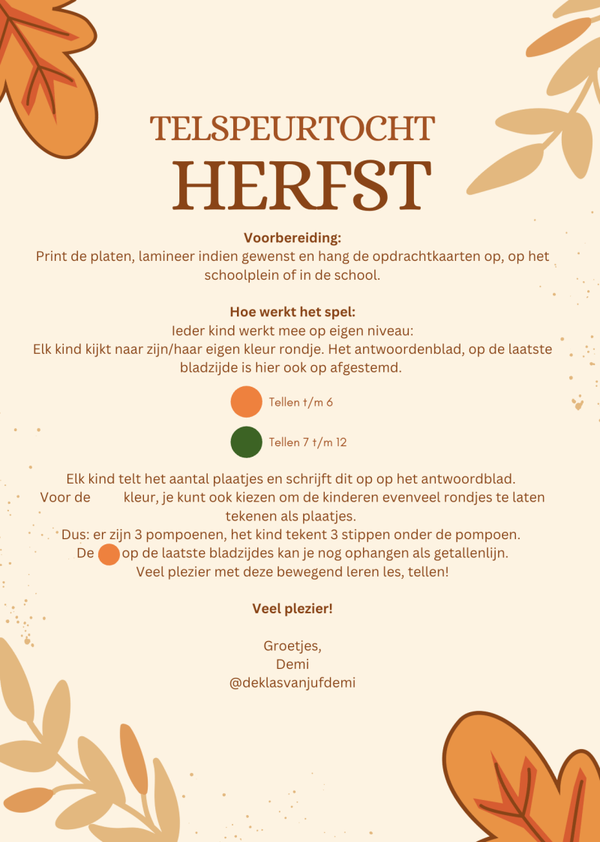 Herfst, telspeurtocht