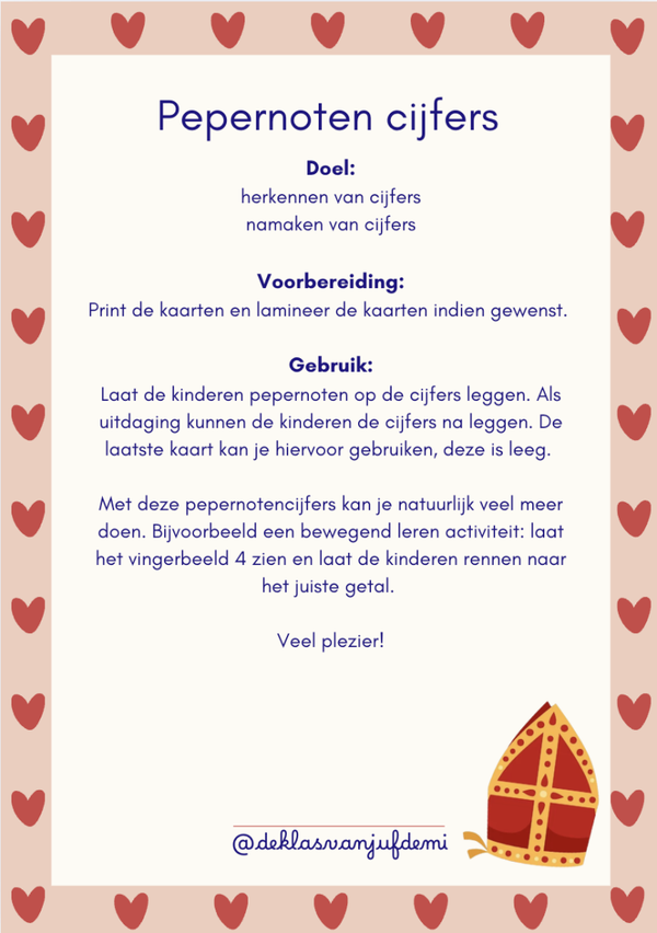 Sinterklaas, pepernoten cijfers