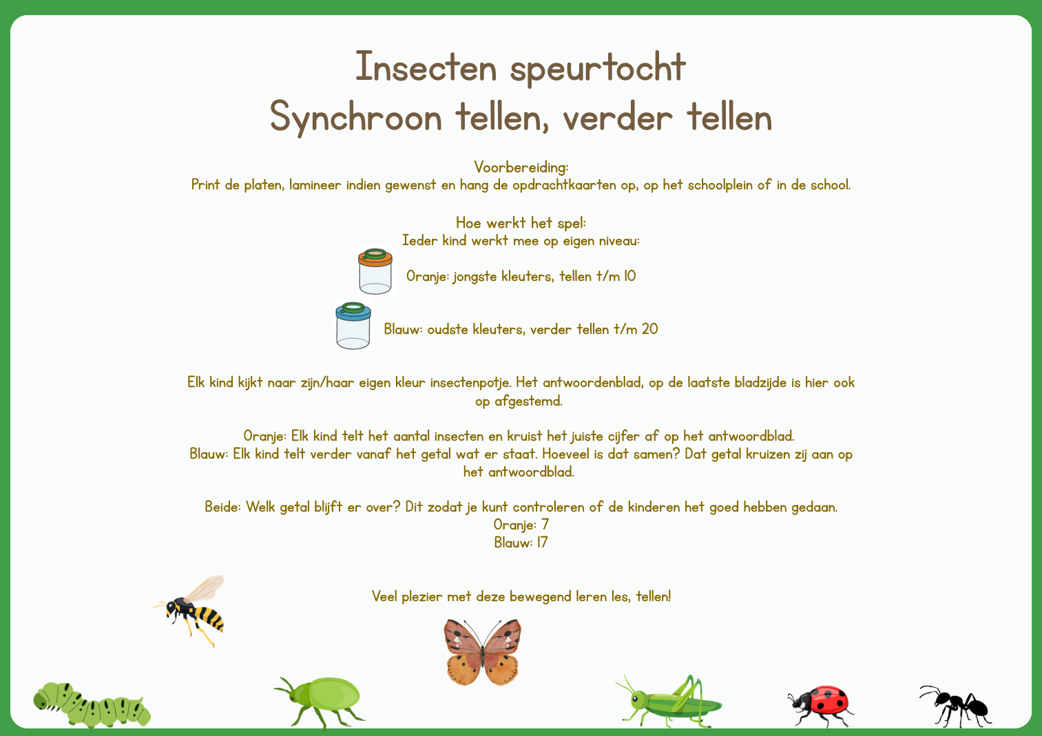 Telspeurtocht insecten, lente