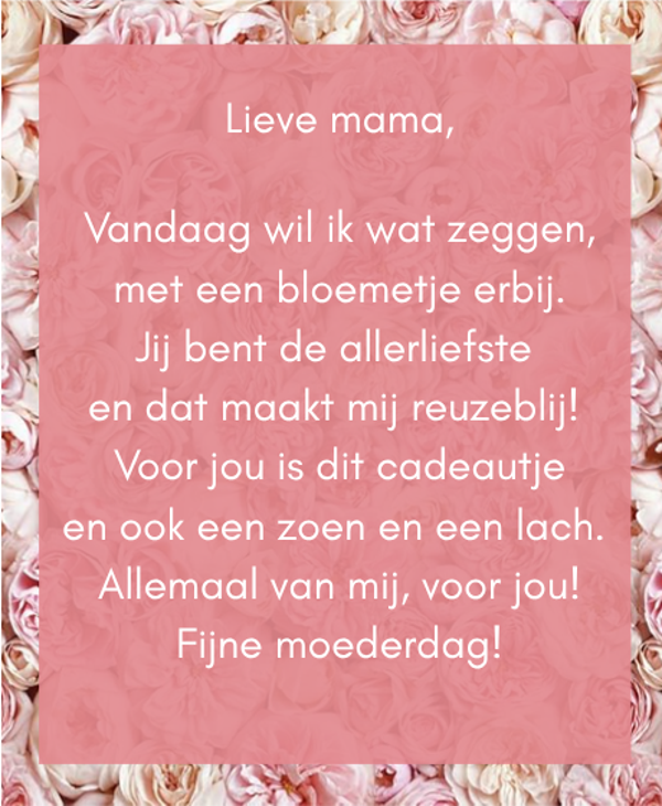 Versje: lieve mama