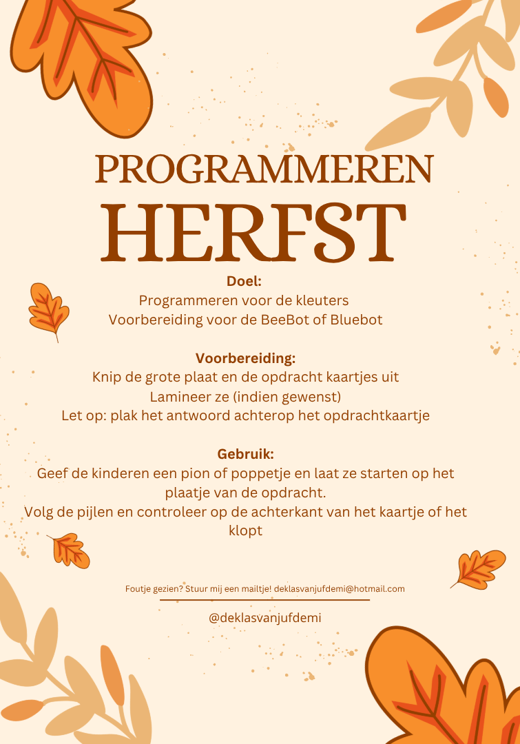 Programmeren op papier, herfst