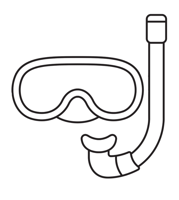 Duikbril met snorkel
