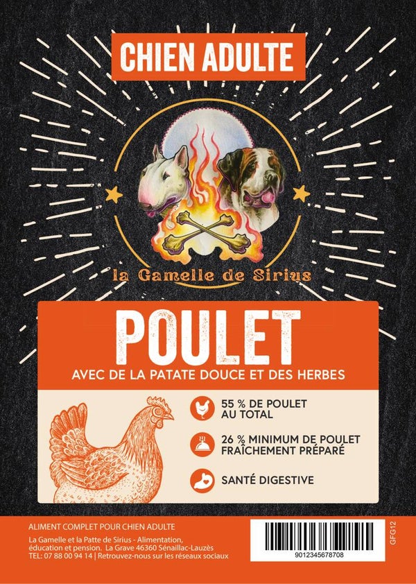 Chien Adulte, Poulet sans céréales
