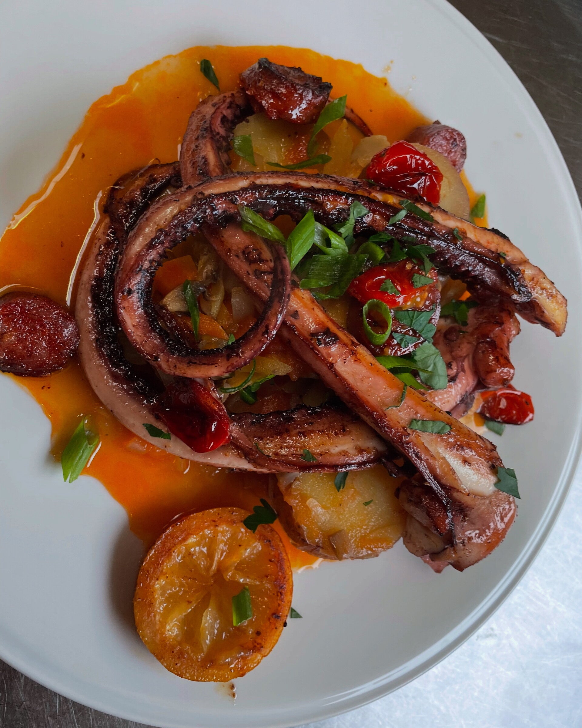 Pulpo/Barigoule/Chorizo