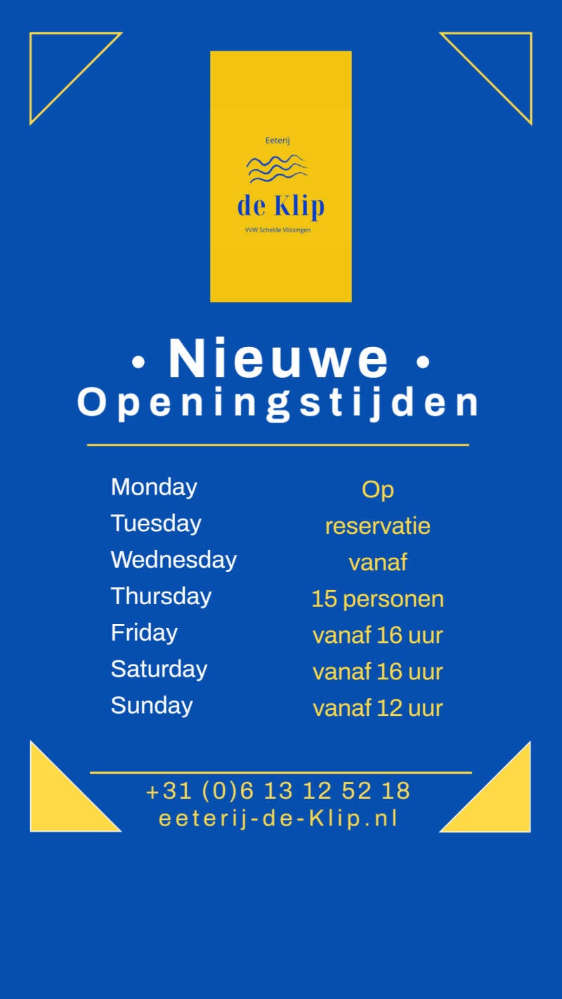 Nieuwe openingstijden