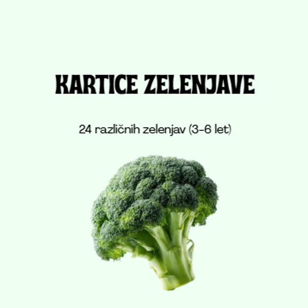 KARTICE ZELENJAVE (3-6 LET)