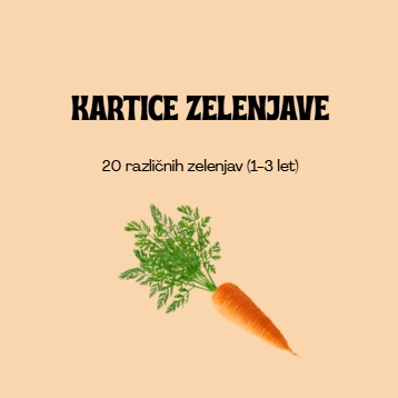 KARTICE ZELENJAVE (1-3 LET)