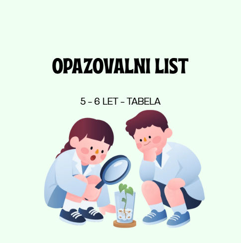 OPAZOVALNI LISTI 5-6 LET