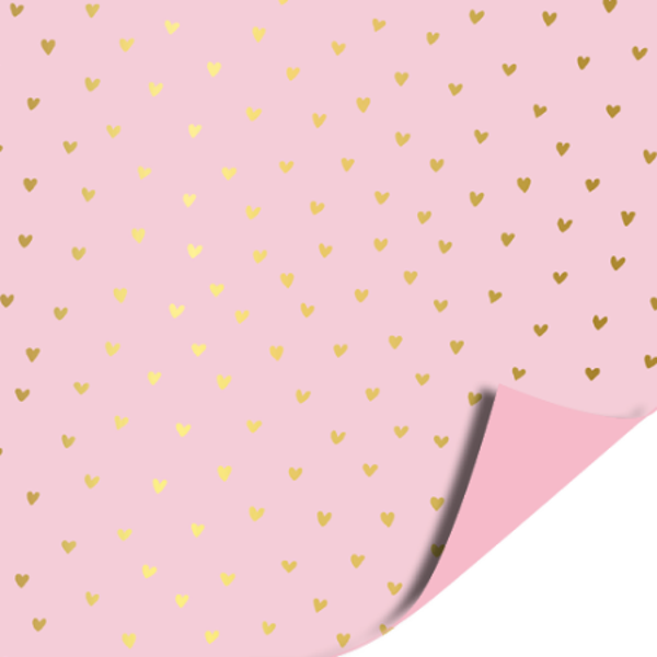 Cadeaupapier | 30 cm | Mini Hearts | Pink Gold