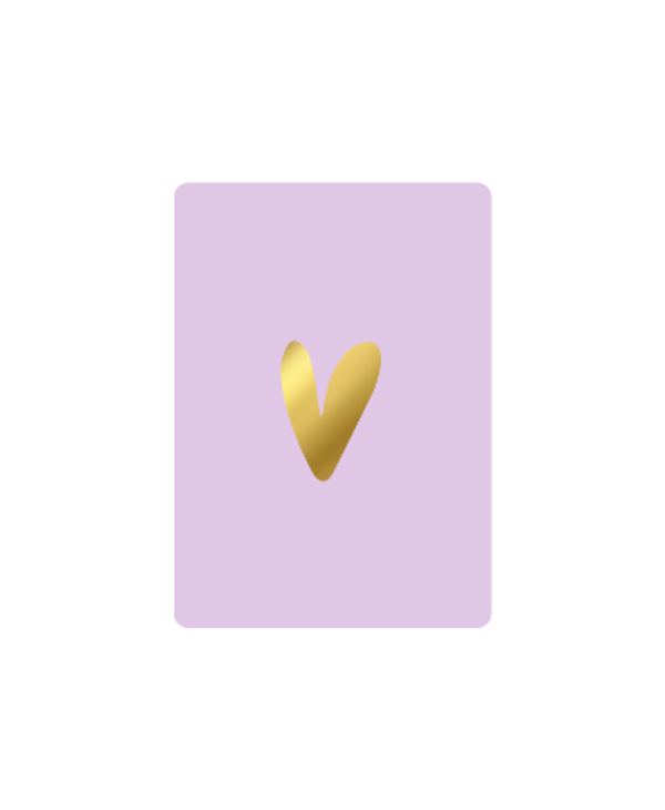 Cadeau Kaartje | Heart | Lilac