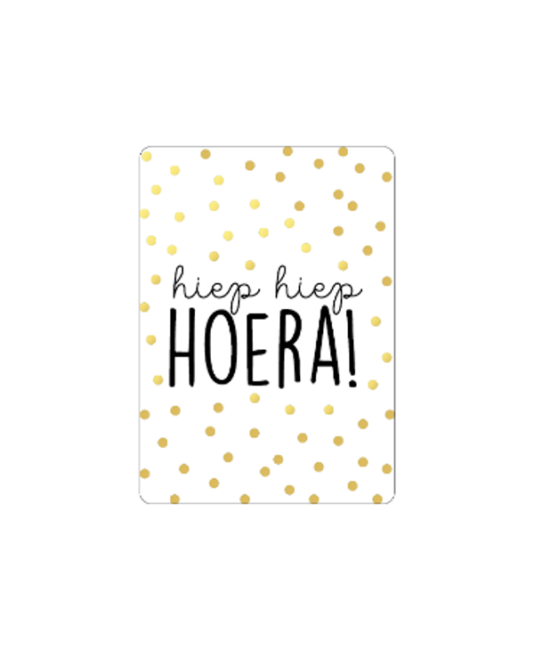 Cadeau Kaartje | Hiep Hiep Hoera | White