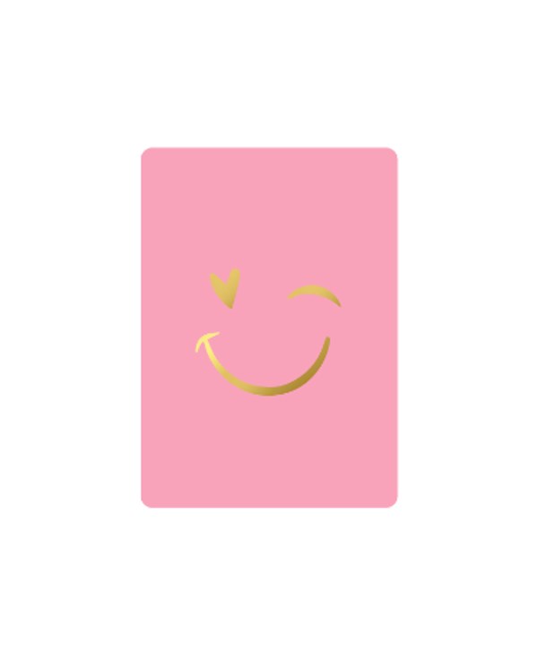 Cadeau Kaartje | Smiley | Pink